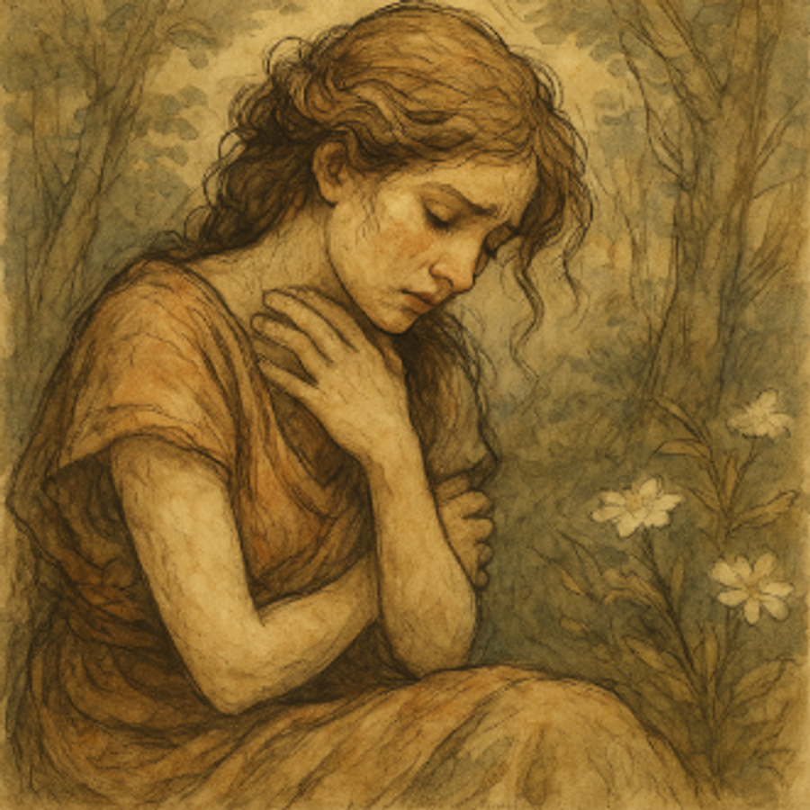 Echo repeating words in the forest